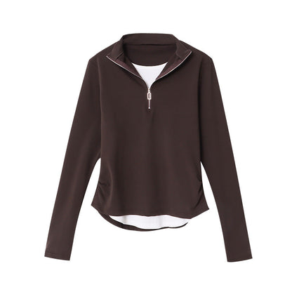 Damen Hochgeschlossener Pullover Reißverschluss Norvielle