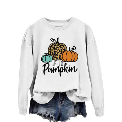 Damen Sweatshirt Herbstmotiv Lässiger Schnitt Norvielle
