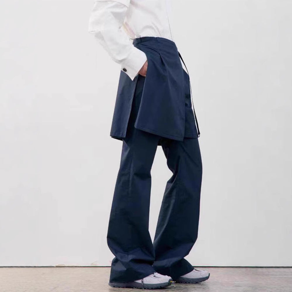 Damen Hose mit Overskirt Weitgeschnitten Norvielle