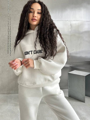 Damen Hoodie Sportlich Norvielle Mit Auffälligem Schriftzug