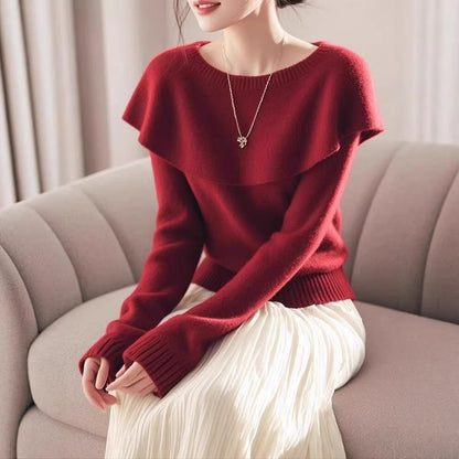 Damen Pullover Lässiger Schalkragen Norvielle