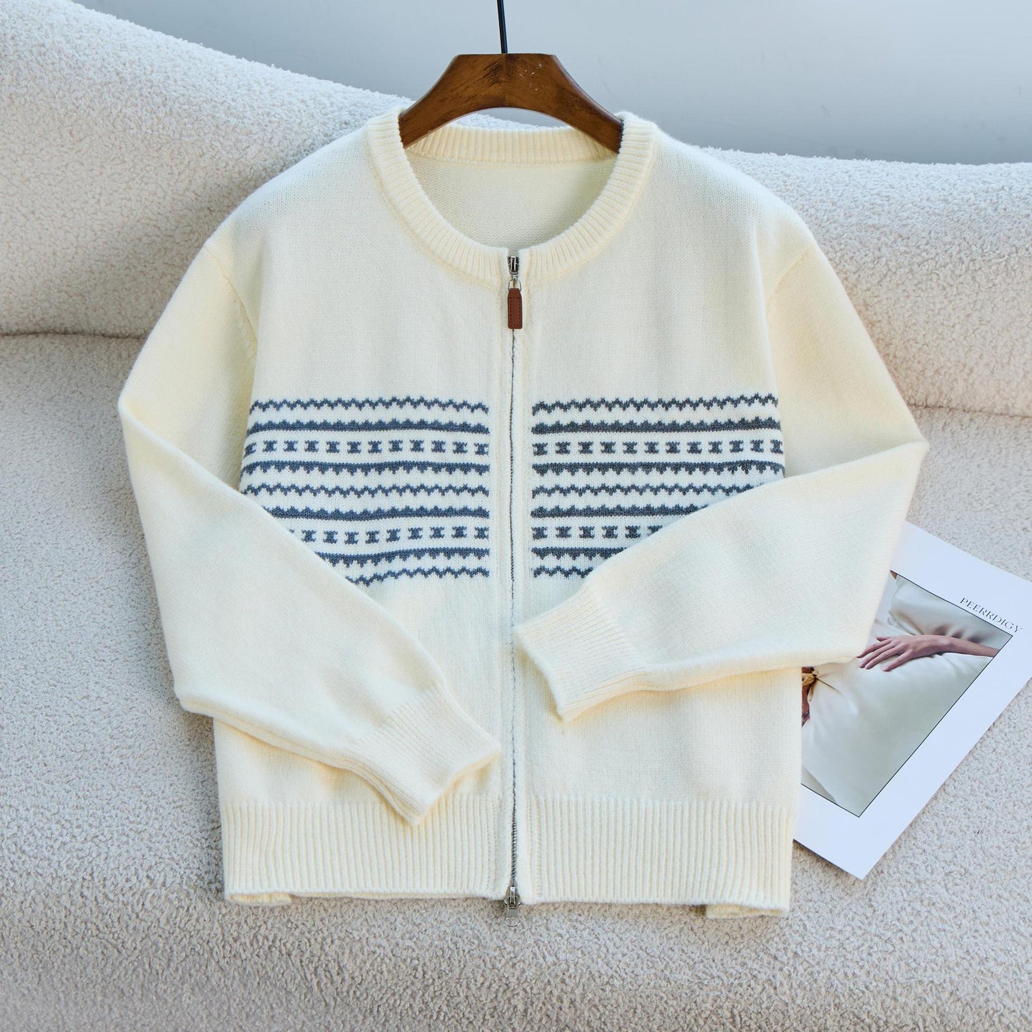 Damen Strickjacke Grafisches Muster Norvielle