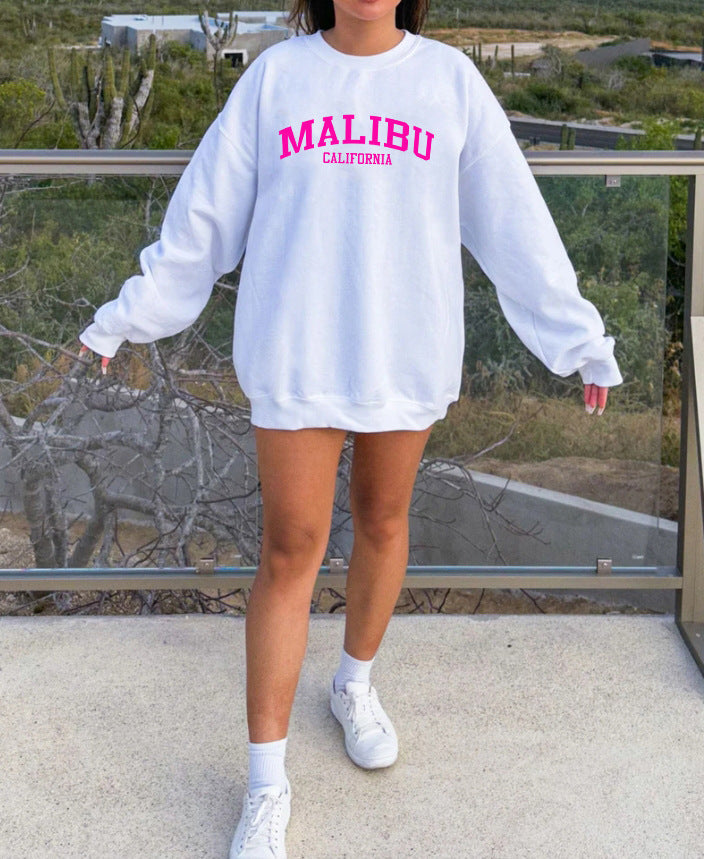 Damen Sweatshirt Weiches Material Norvielle California-Logo
