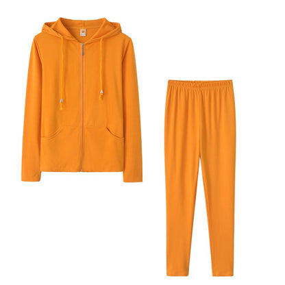 Damen Sport-Zweiteiler-Set Kapuzenjacke und Hose Norvielle