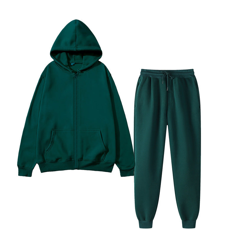 Damen Kapuzenpullover Set Bequem Reißverschluss