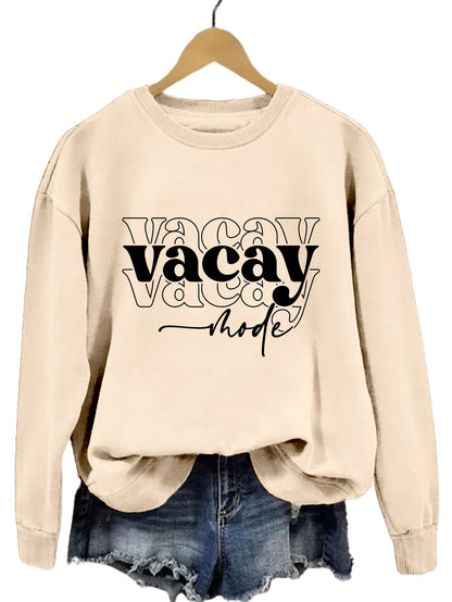 Damen Sweatshirt Lässiger Schriftzug Entspannte Passform Norvielle