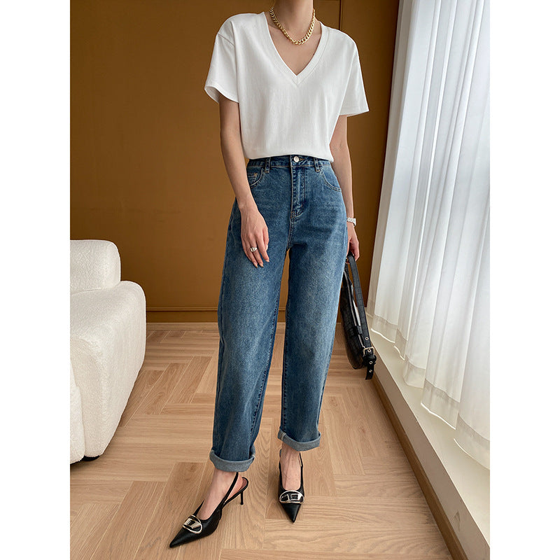 Damen Oversized T-Shirt Weiches Material Auffälliger Druck Norvielle