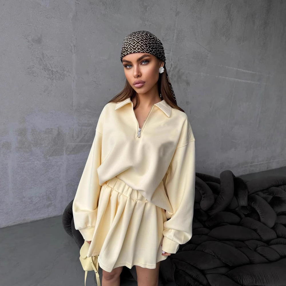 Damen Sweatshirt Reißverschluss Norvielle