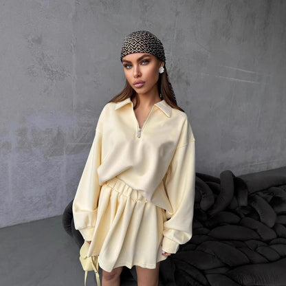 Damen Sweatshirt Reißverschluss Norvielle