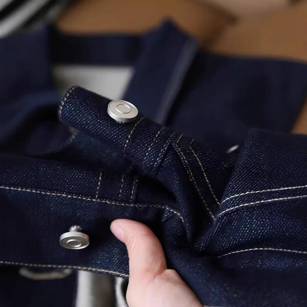 Damen Denimjacke Modisch Dekorative Taschen