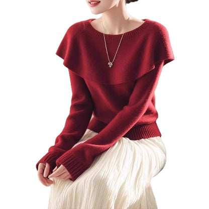 Damen Pullover Lässiger Schalkragen Norvielle