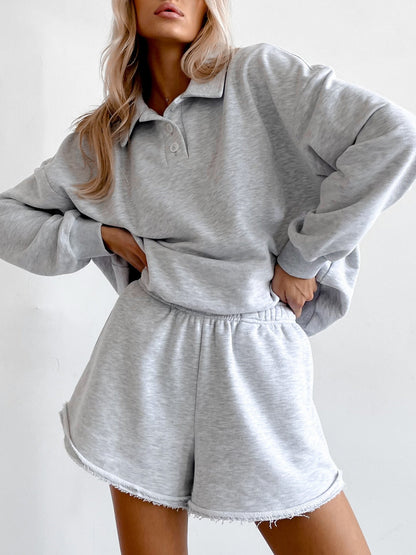 Damen Poloshirt Kurzeshorts Set