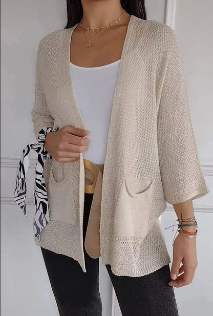 Damen Strickjacke Lässig Mit Taschen Norvielle