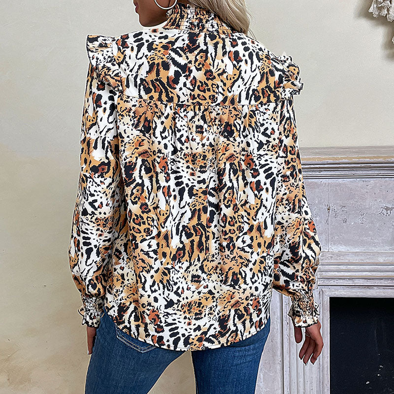 Damen Bluse Puffärmel Elastisch Weiß