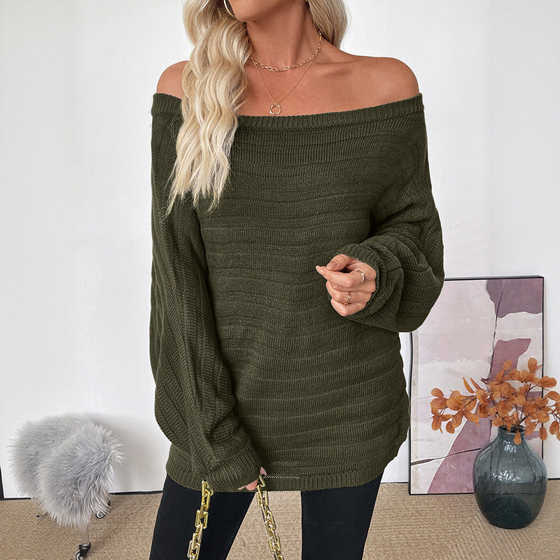 Damen Off-Shoulder Pullover Norvielle Strick