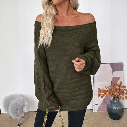 Damen Off-Shoulder Pullover Norvielle Strick