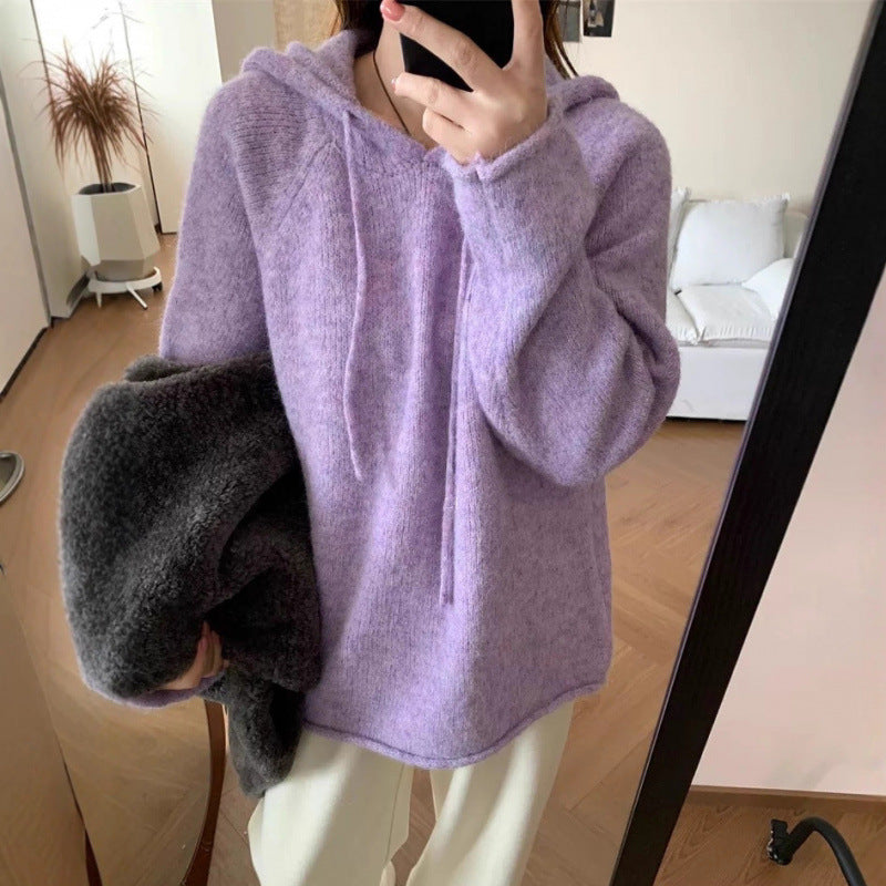 Damen Hoodie Weiches Fleece Kängurutasche