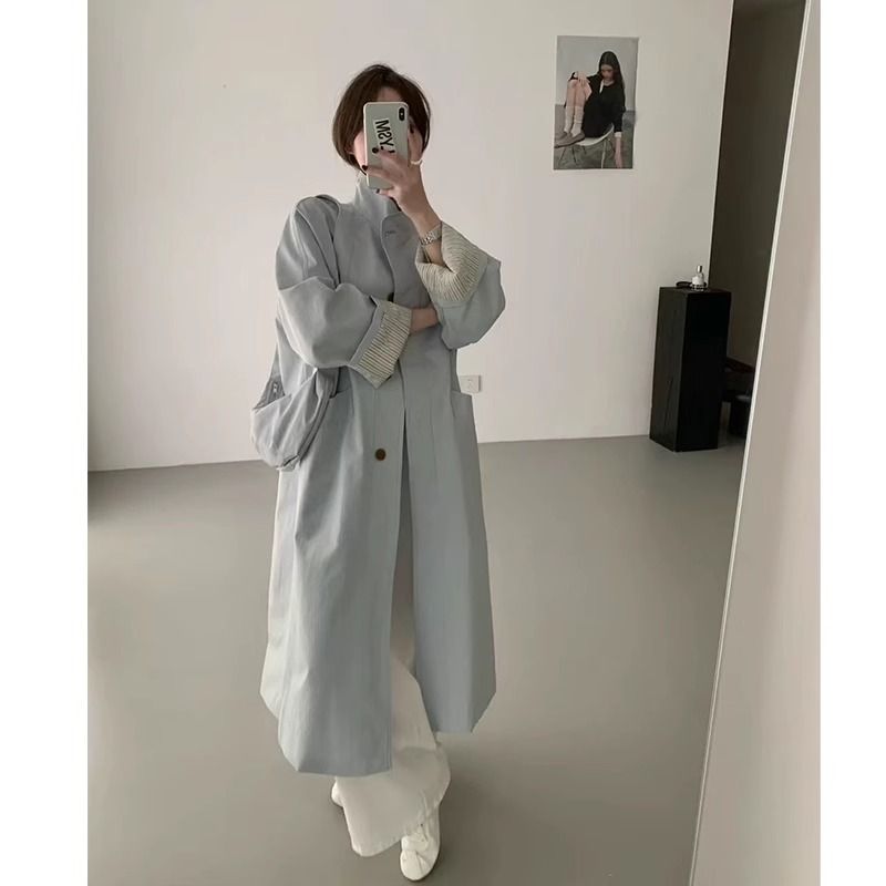 Damen Trenchcoat Oversized Knopfdetails Norvielle Beige