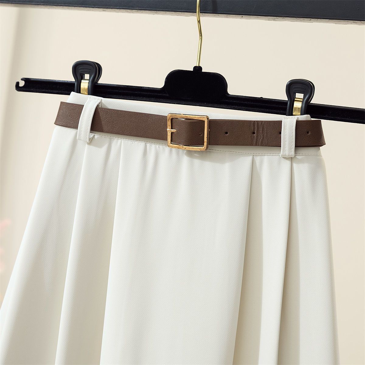 Damen Maxirock Elegante Taillenschnalle Norvielle