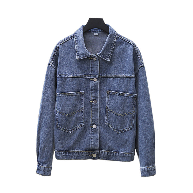 Damen Denimjacke Große Aufsetztaschen Norvielle