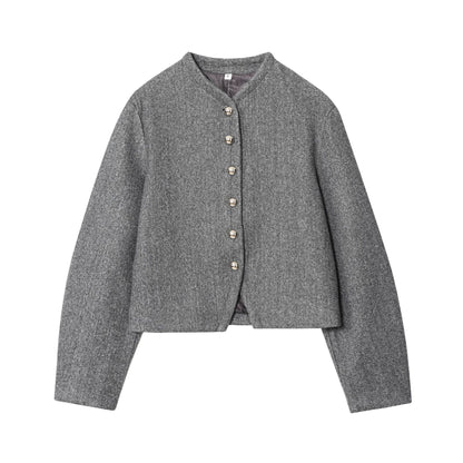 Damen Kurzjacke mit Knopfleiste Elegantes Design Norvielle