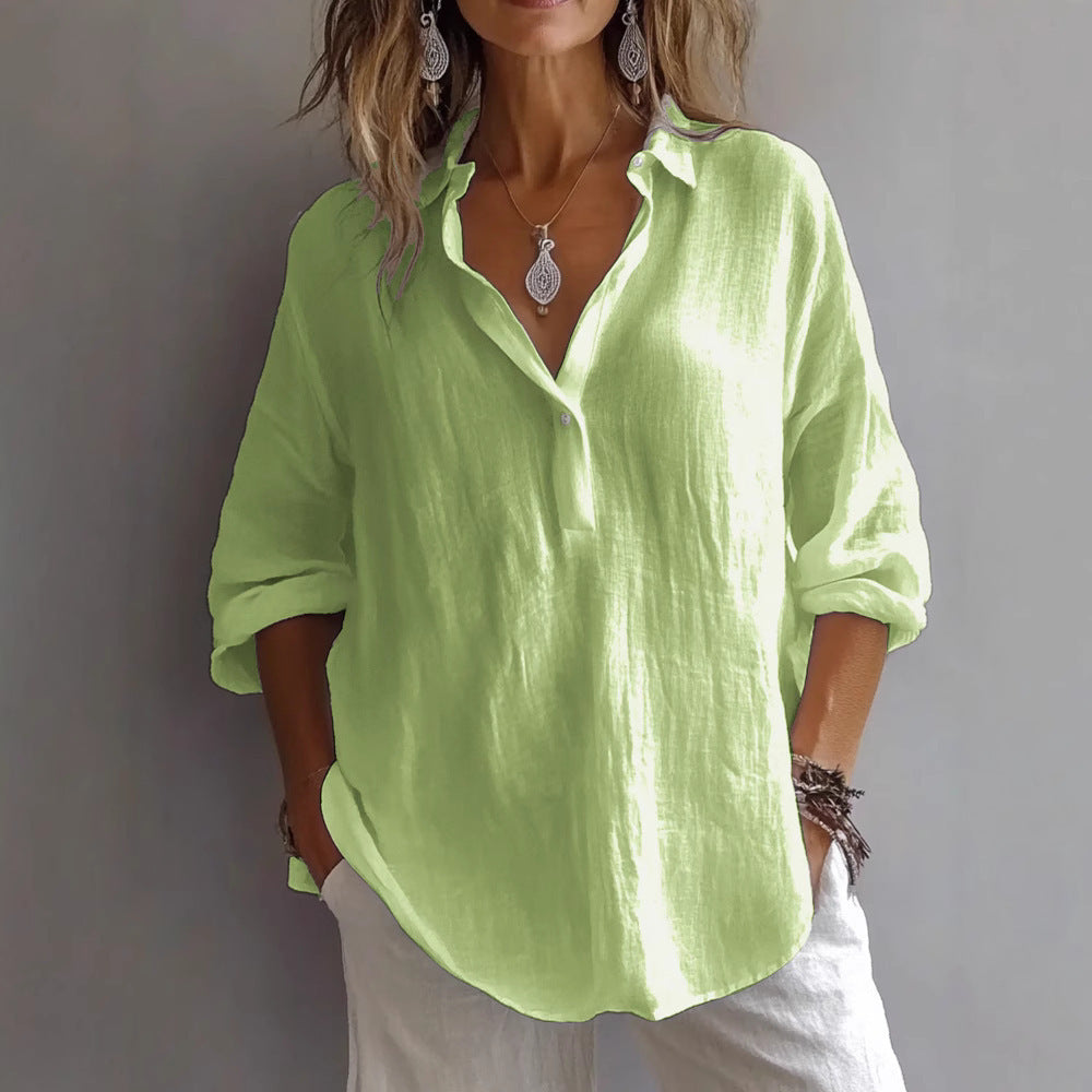 Damen Bluse mit Knöpfen Leicht Norvielle