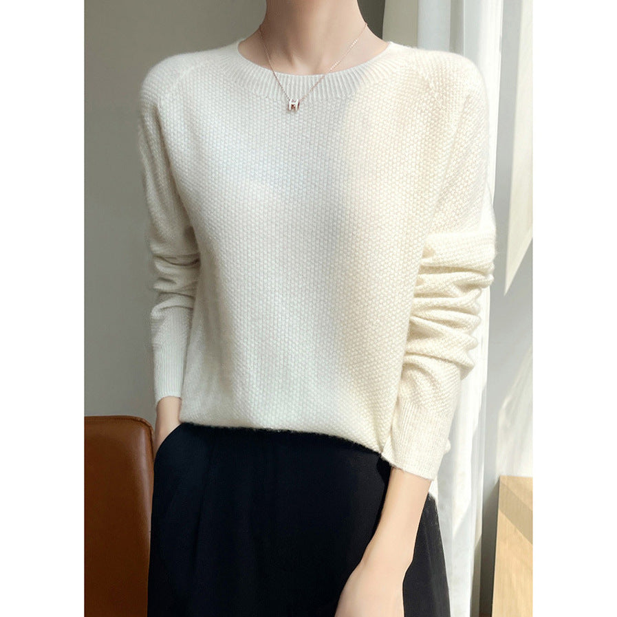 Damen Feinstrickpullover Locker Passform Rundhalsausschnitt Norvielle