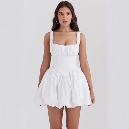 Damen Minikleid Rüschendetails Figurbetont Norvielle