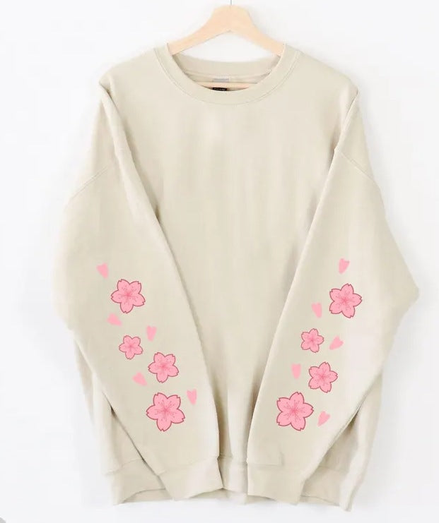 Damen Sweatshirt Florales Design Großärmelig Norvielle