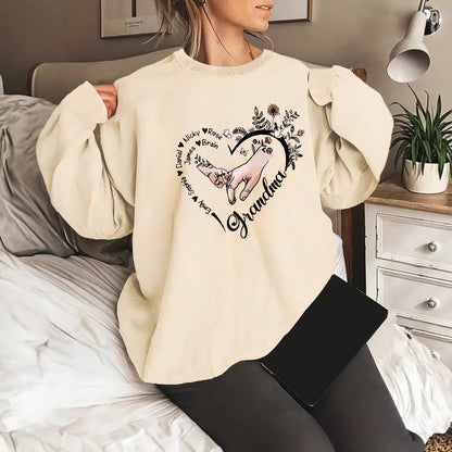 Damen Pullover Blumenmuster Baumwolle Entspannt Norvielle