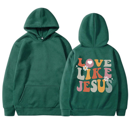 Damen Hoodie Inspirierender Aufdruck Norvielle Baumwolle
