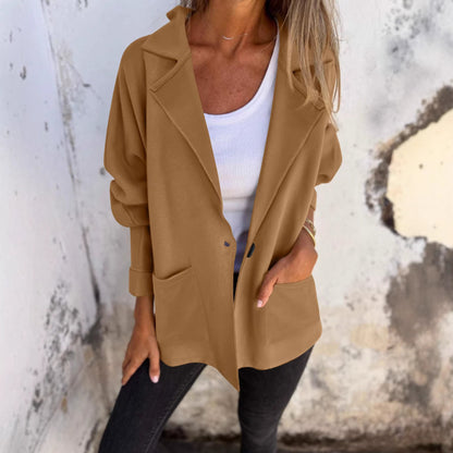 Damen Oversized Blazerjacke mit Taschen Norvielle