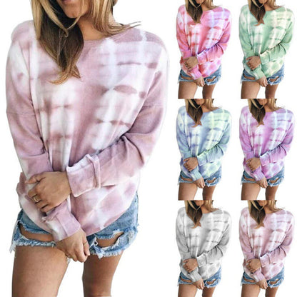 Damen Sweatshirt Batik-Design Lässig Norvielle