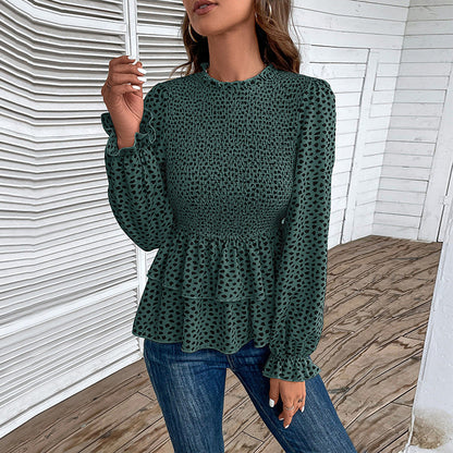 Damen Bluse Rüschendetails Smock Optik Norvielle