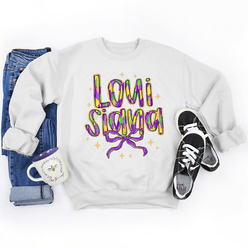 Damen Sweatshirt Weiches Innenfutter Mit Schriftzug Norvielle