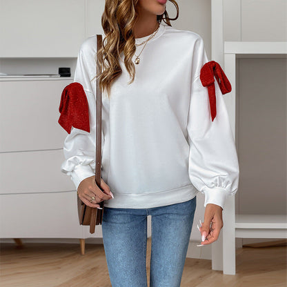 Damen Sweatshirt Voluminöse Puffärmel Norvielle