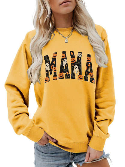 Damen Sweatshirt Halloween-Design Baumwolle Bequem