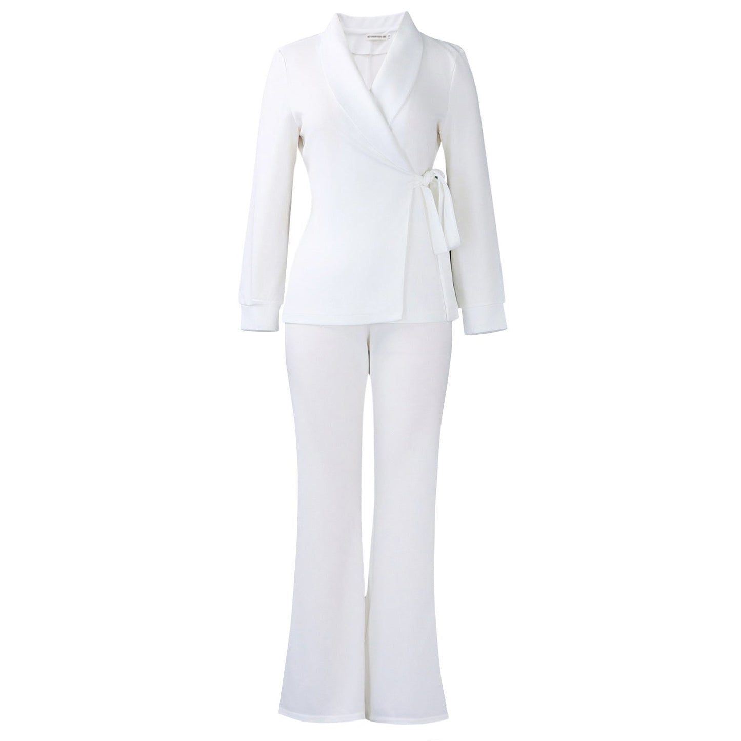 Damen Blazer-Set Weites Bein Modischer Gürtel