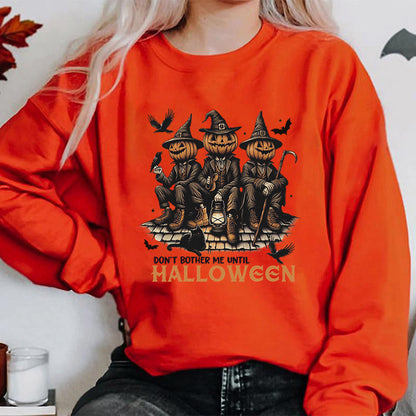 Damen Sweatshirt Halloween-Motiv Baumwolle Gemütlich