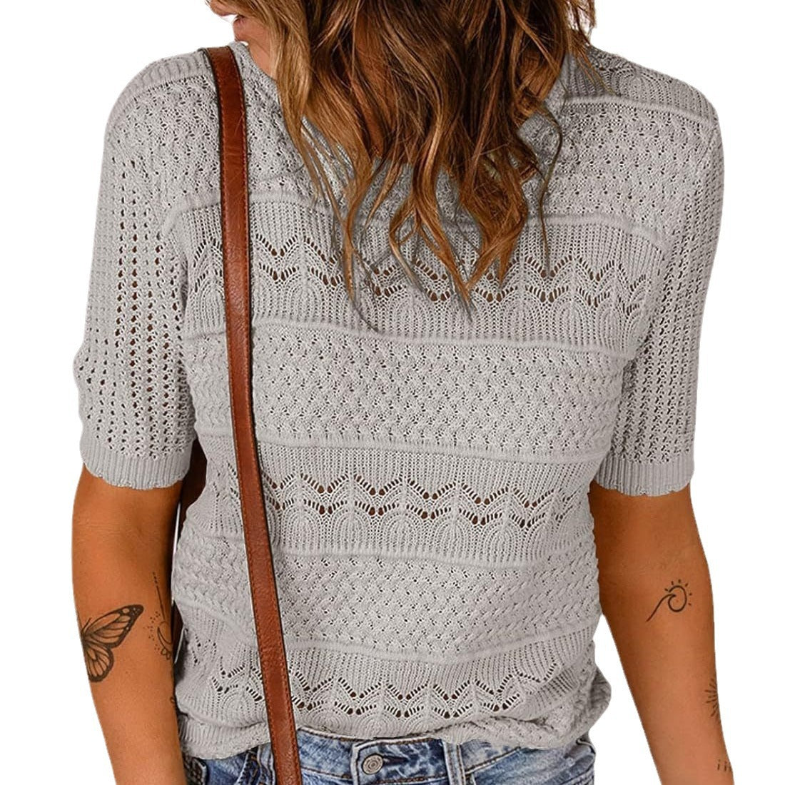 Damen Strickoberteil Strukturdesign Norvielle - Norvielle