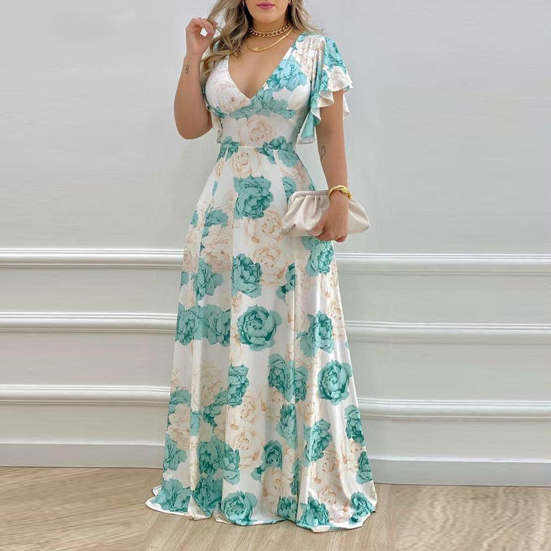 Damen Maxikleid Blumenmuster Norvielle