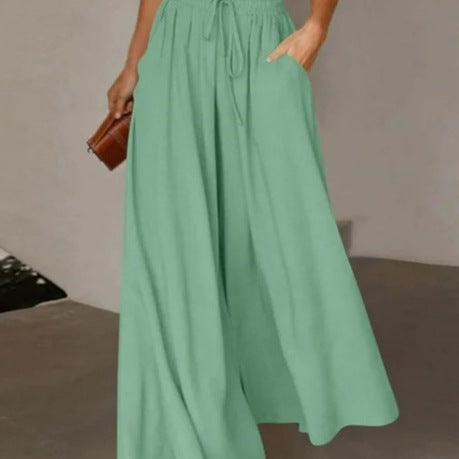 Damen Palazzo-Hose Elastischer Bund Praktische Seitentaschen Norvielle