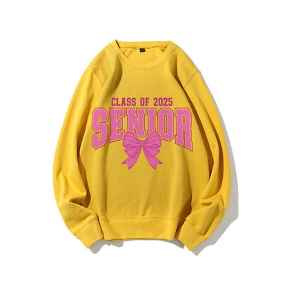 Damen Sweatshirt Abschlussjahr Schleifendesign Grau