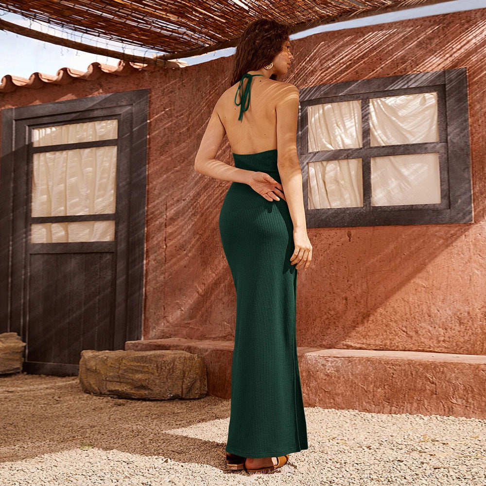 Damen Maxikleid Rippstruktur Figurbetont Norvielle