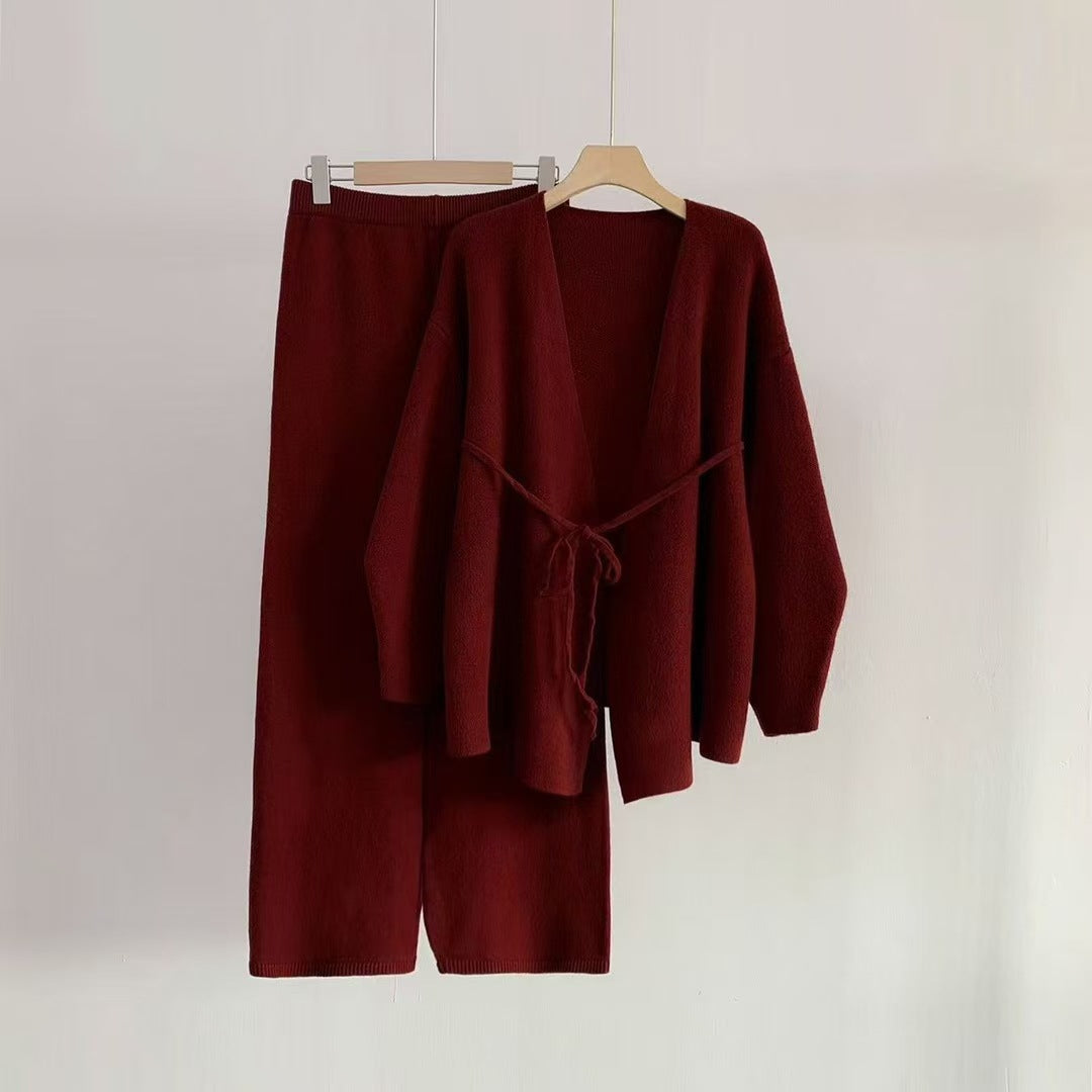 Damen Wickeloberteil Weites Design mit Hose