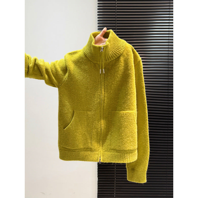 Damen Thermostrickjacke Norvielle Hochschließend Kragen 2 Taschen