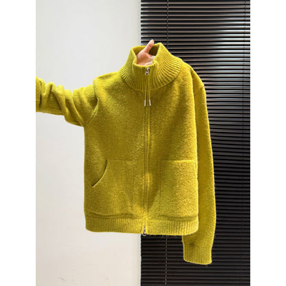 Damen Thermostrickjacke Norvielle Hochschließend Kragen 2 Taschen