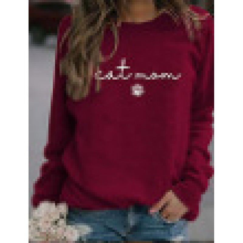 Damen Sweatshirt Katzenmama-Design Norvielle