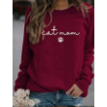 Damen Sweatshirt Katzenmama-Design Norvielle