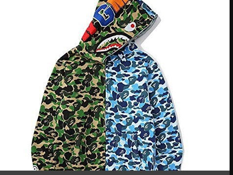 Damen Kapuzenjacke Camouflage Baumwollmischung